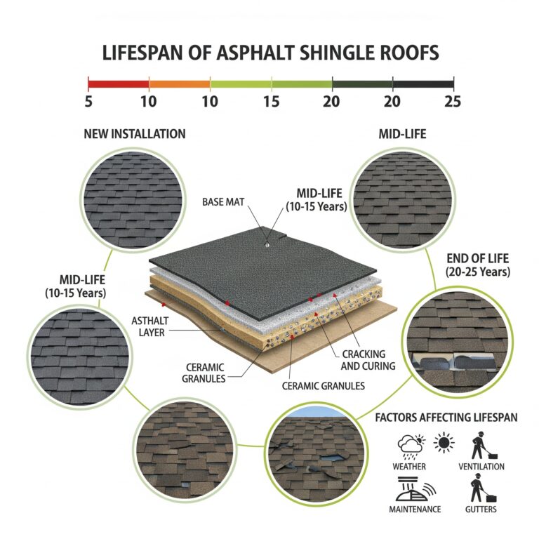 Lifespan of Asphalt Shingle Roofs