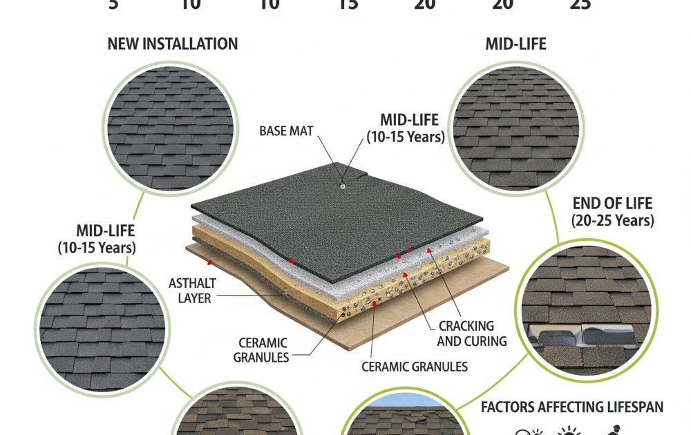 Lifespan of Asphalt Shingle Roofs