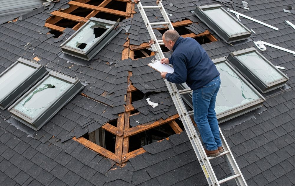 storm damage roof inspection Long Island