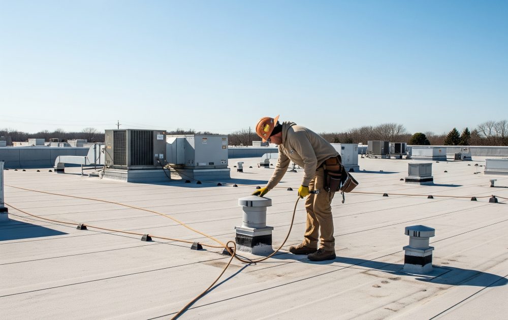 flat commercial roof maintenance Long Island